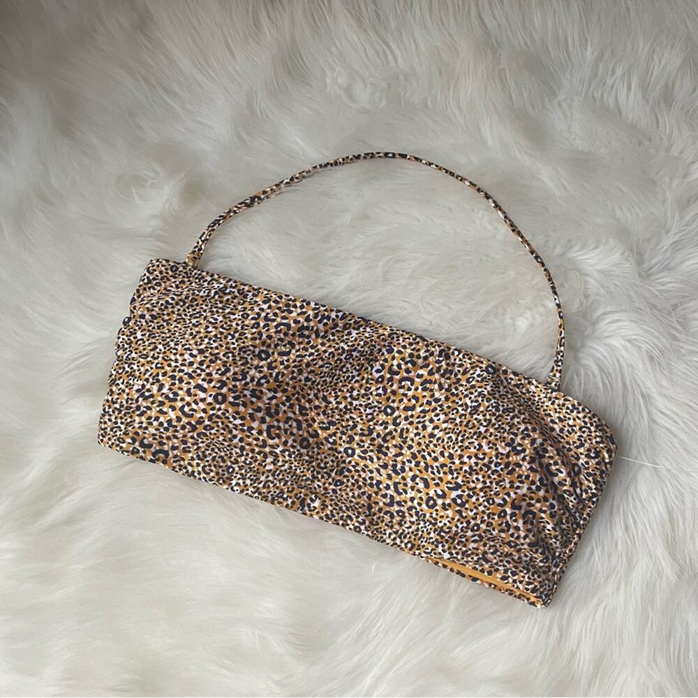 SEAFOLLY Animal Print Convertible Bikini Top Halter NWOT